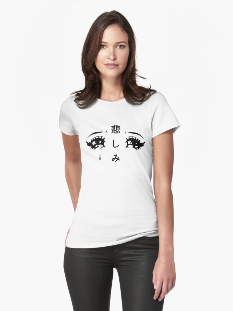 Anime Eyes Womens Fitted T Shirts By Hunnydoll Redbubble