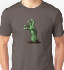 Zombie Grasp Pixels Unisex T-Shirt