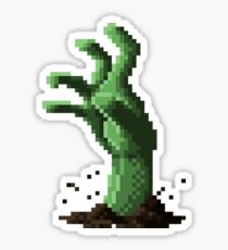 Zombie Grasp Pixels Sticker
