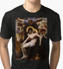 Pieta Chiffon by William Adolphe Bouguereau (1825-1905) Tri-blend T-Shirt