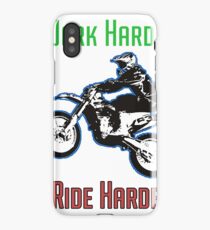 Work Hard Ride Harder! Motocross iPhone Case