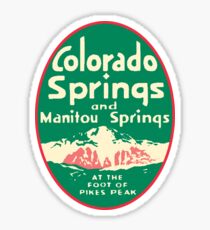 Colorado Springs Vintage Travel Decal Sticker