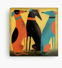 GREYHOUNDS Metal Print