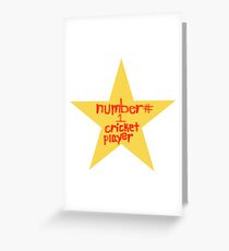 NUMBER ONE CRICKET PLAYER Greeting Card