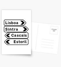 Lisboa-Sintra-Cascais-Estoril, Road Signs, Portugal Postcards