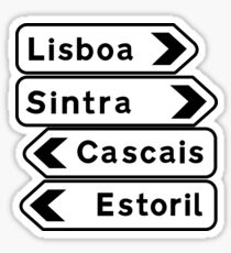 Lisboa-Sintra-Cascais-Estoril, Road Signs, Portugal Sticker