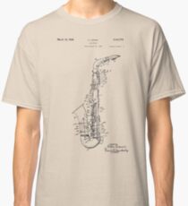 Saxophone Patent Drawing From 1933 Classic T-Shirt