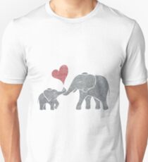 Camiseta unisex Abrazos de elefante