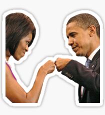 Michelle and Barack Fist Pump Sticker