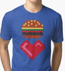 8-Bit-Burger-Liebe Vintage T-Shirt