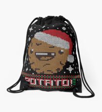 UGLY POTATO CHRISTMAS SWEATER ERMAHGERD!! Drawstring Bag