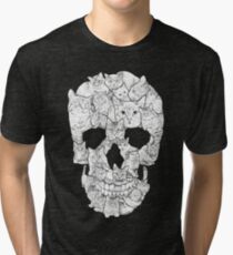 Camiseta de tejido mixto Cráneo de gato