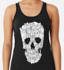 Katze-Schädel Racerback Tank Top