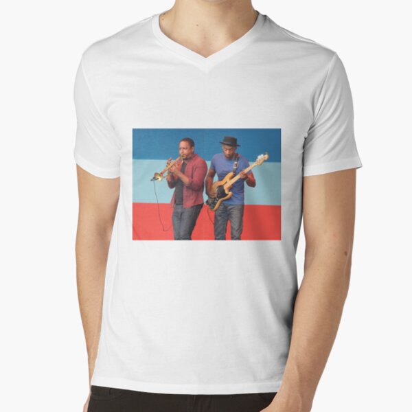 Marcus Miller Red & Blue Jazz V-Neck T-Shirt