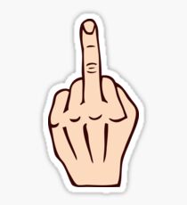 fuck black afro hand Sticker