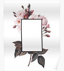 Floral Rectangle Logo Poster