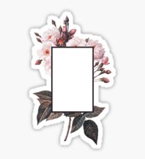 Floral Rectangle Logo Sticker