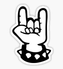 rock hand metal roll music Sticker