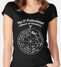 The IT Professional Wheel of Answers. Women's Fitted Scoop T-Shirt