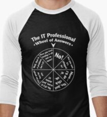 The IT Professional Wheel of Answers. Men's Baseball ¾ T-Shirt