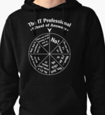 The IT Professional Wheel of Answers. Pullover Hoodie