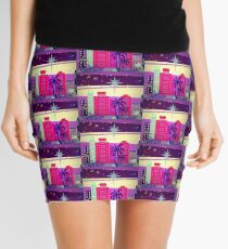 Stardust Christmas Skyline Mini Skirt