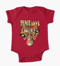 Peace-Love-Music One Piece - Short Sleeve