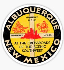 Albuquerque New Mexico Route 66 Vintage Sticker