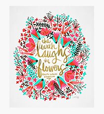 The Earth Laughs in Flowers – Pink & Gold Photographic Print