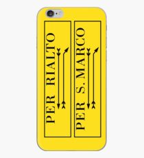 Per Rialto, Per San Marco, Venedig-Straßenschild, Italien iPhone-Hülle & Cover