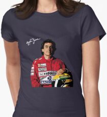 Ayrton Senna Vector Graphic Women's Fitted T-Shirt
