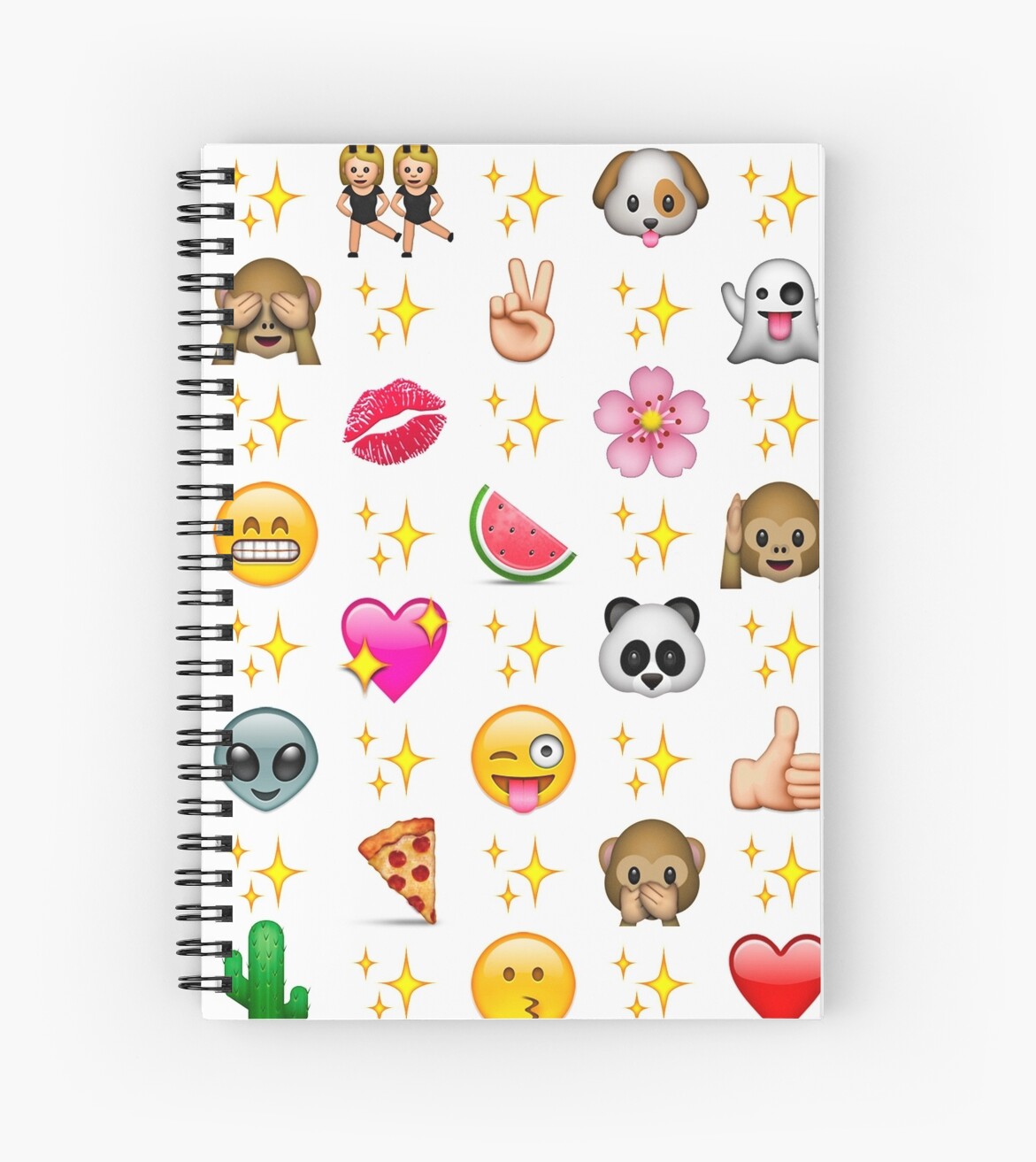 "Emoji Mix" Spiral Notebook by crystalwarrior Redbubble