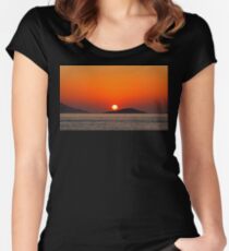 Dodecanese sunset Women's Fitted Scoop T-Shirt