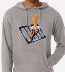 Hand Holding Orange Juice Lightweight Hoodie