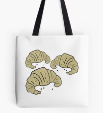 cartoon croissants Tote Bag