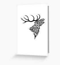 Roaring Stag Tribal Greeting Card