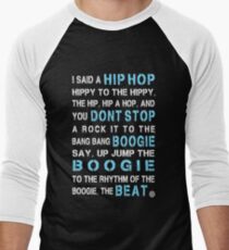 Sugar Hill Gang Rapper's Delight Hip Hop Lyrics Men's Baseball ¾ T-Shirt