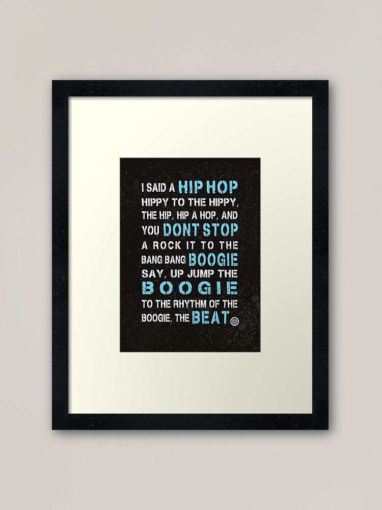 Sugar Hill Gang Rapper S Delight Hip Hop Lyrics Framed Art Print