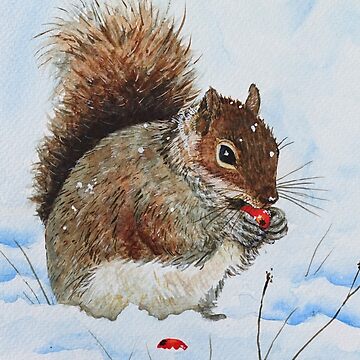 Artwork thumbnail, Squirrel in the snow by BethanyMilam