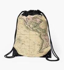 Antique world map Drawstring Bag