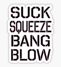 SUCK, SQUEEZE, BANG, BLOW. 4 stroke engine, Car, Jet engine, Internal combustion Sticker