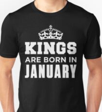 Kings Are Born In January Unisex T-Shirt