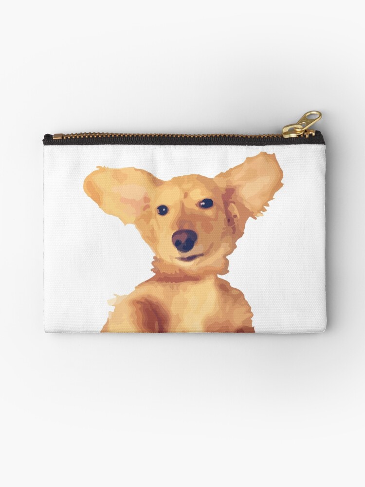Bentley The Long Haired English Cream Dachshund Zipper Pouch By