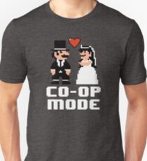 Co-op Mode - Newly Wed Gamer Couple Unisex T-Shirt