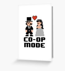 Co-op Mode - Newly Wed Gamer Couple Greeting Card