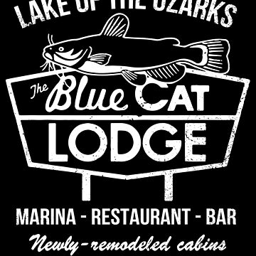 Ozark Blue Cat Lodge Sign Pullover Hoodie