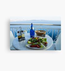Greece islands Santorini and wine Canvas Print
