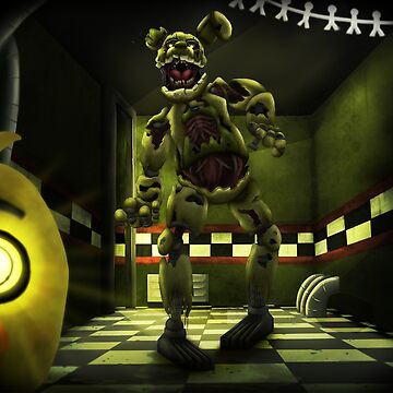 Into the Pit but it's Springtrap REMASTERED Art Print for Sale by