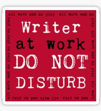 Writer at Work Sticker