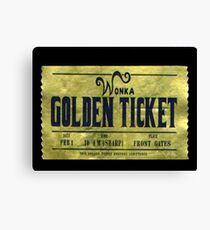 willy wonka golden ticket Canvas Print